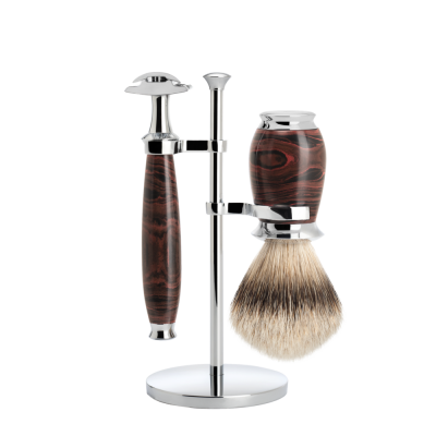 Бритвенный набор MUEHLE PURIST, эбонит, барсучий ворс высшей категории Silvertip, Т-образная бритва Бритвенный набор MUEHLE PURIST, эбонит, барсучий ворс высшей категории Silvertip, Т-образная бритва