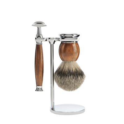 Бритвенный набор MUEHLE SOPHIST, железное дерево, барсучий ворс высшей категории Silvertip, Т-образная бритва Бритвенный набор MUEHLE SOPHIST, железное дерево, барсучий ворс высшей категории Silvertip, Т-образная бритва