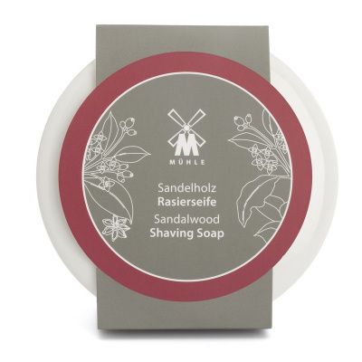 Твердое мыло для бритья MUEHLE в фарфоровой чаше, Сандал, 65 гр