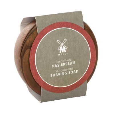 Твердое мыло для бритья MUEHLE в деревянной чаше, Сандал, 65 гр