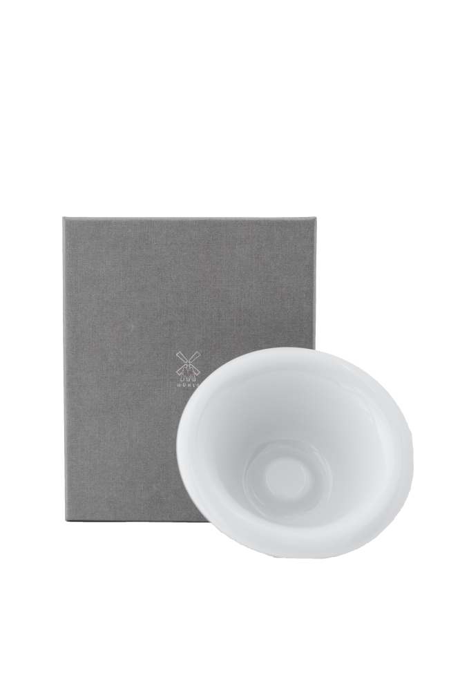 

Чаша для бритья MUEHLE, белый фарфор, платиновый обод