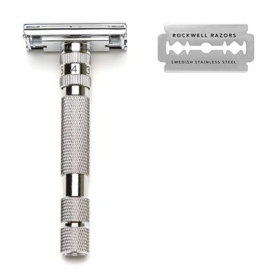 Т-образная бритва Rockwell Razors T2, белый хром Т-образная бритва Rockwell Razors T2, белый хром