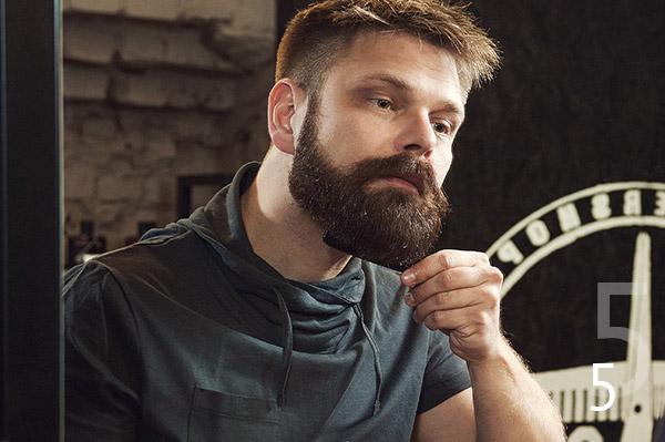 Расчесывание бороды по росту Расчесывание бороды по росту