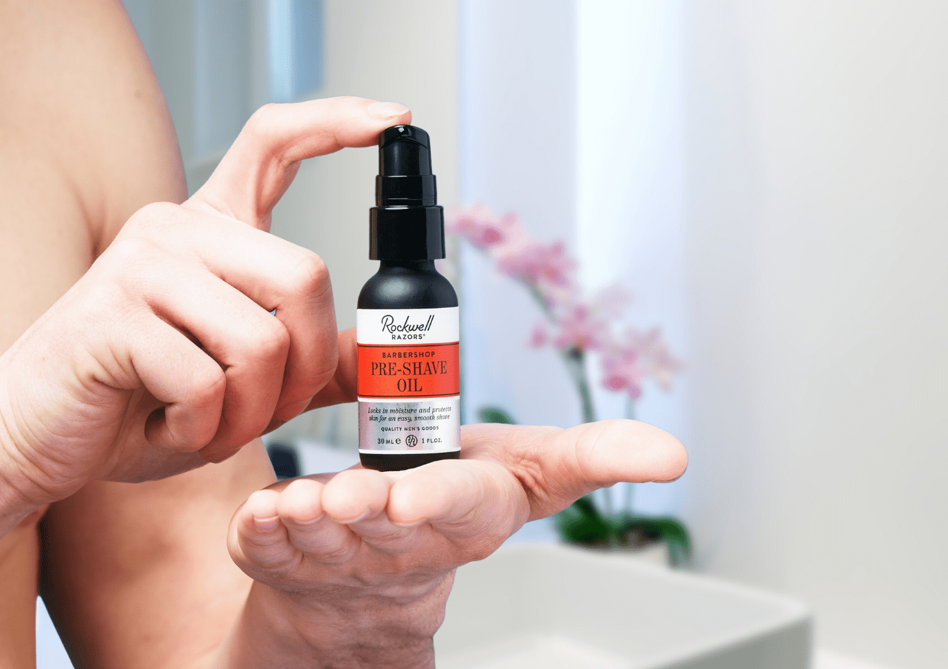 Pre-shave масло для бритья Rockwell, аромат кедра, нероли и кожи, 30 мл Pre-shave масло для бритья Rockwell