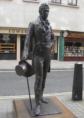 Памятник Джорджу Брайану Браммелу на Джермин-стрит в Лондоне