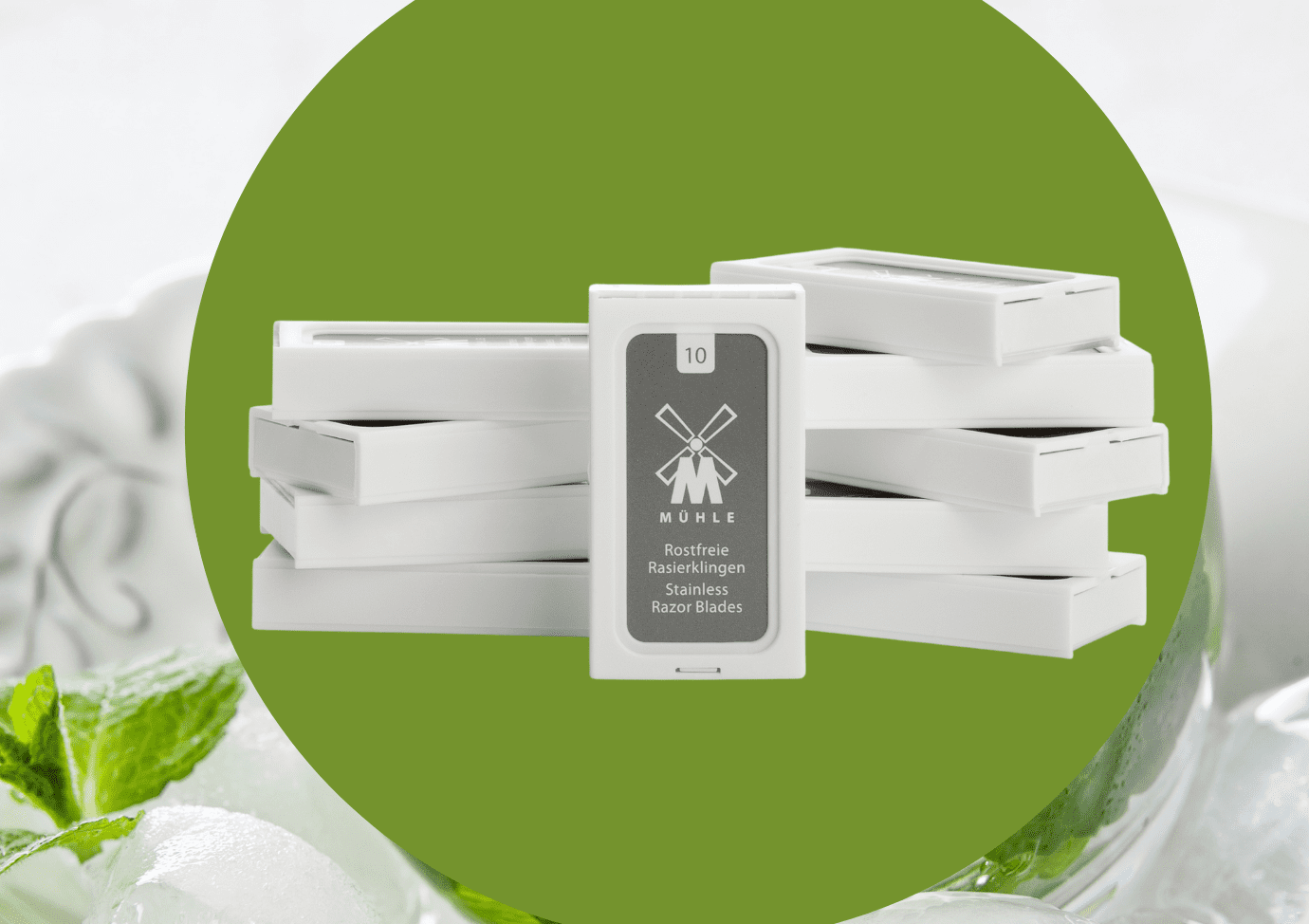 Сменные лезвия для Т-образного станка, MUEHLE, 10 лезвий в упаковке Сменные лезвия для Т-образного станка